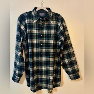 Vintage Pendleton Wool Shirt Mens M Campbell Dress Tartan Plaid Made in USA